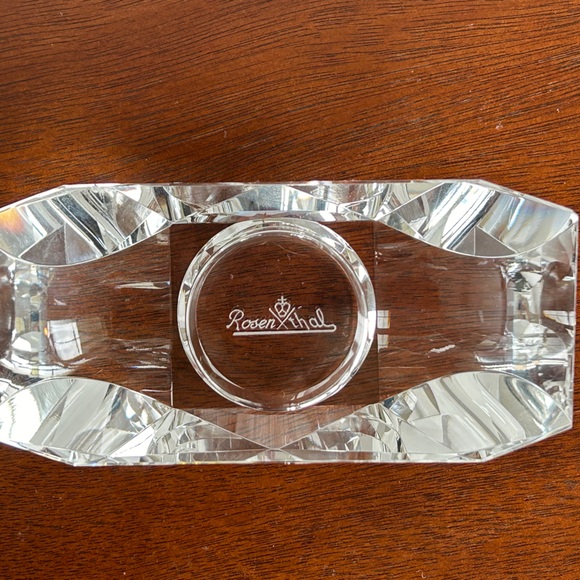 Rosenthal Crystal Votive Cut Half Round Candle Holder - Picture 12 of 12